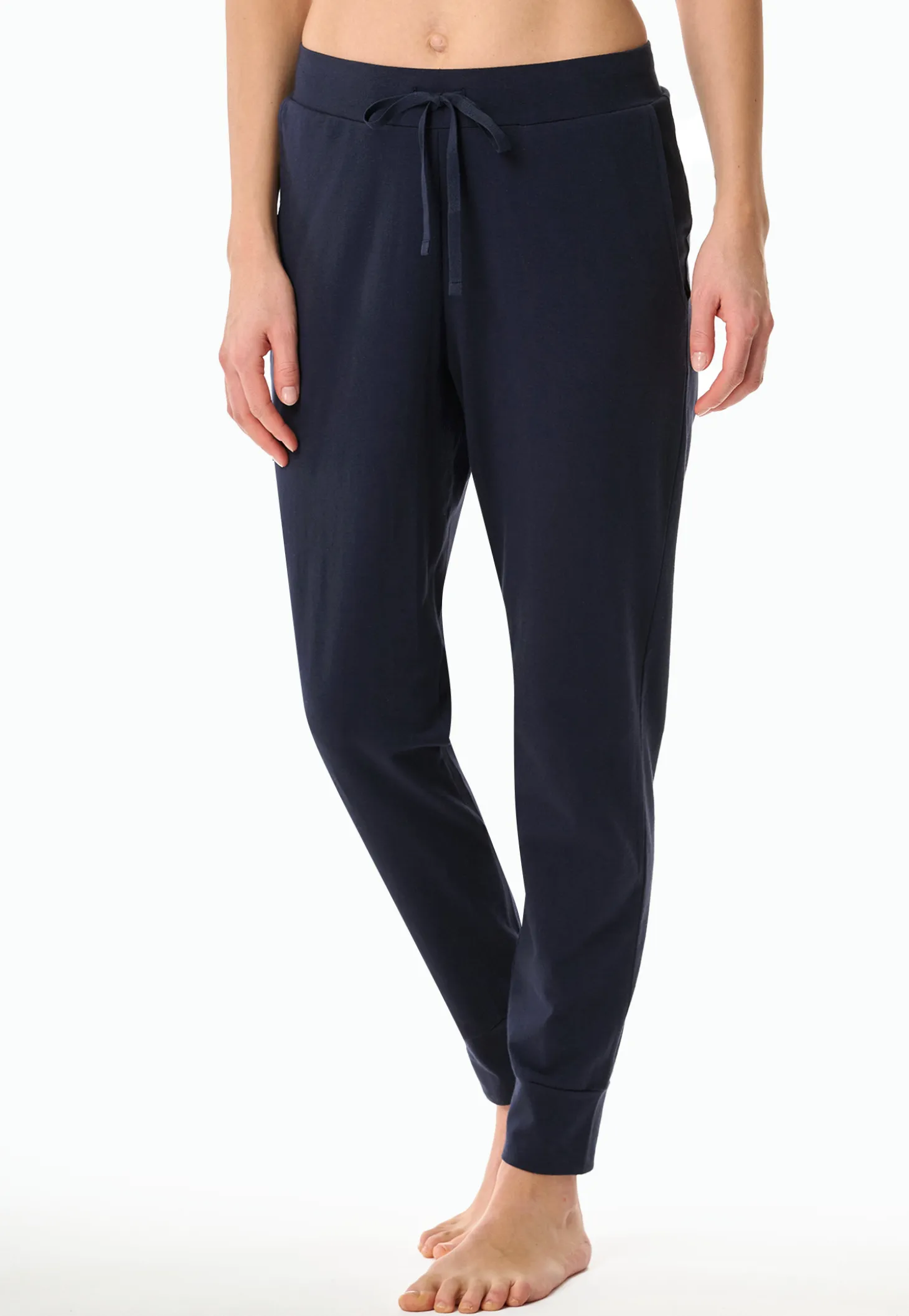 Hose lang Bündchen dunkelblau - Mix+Relax