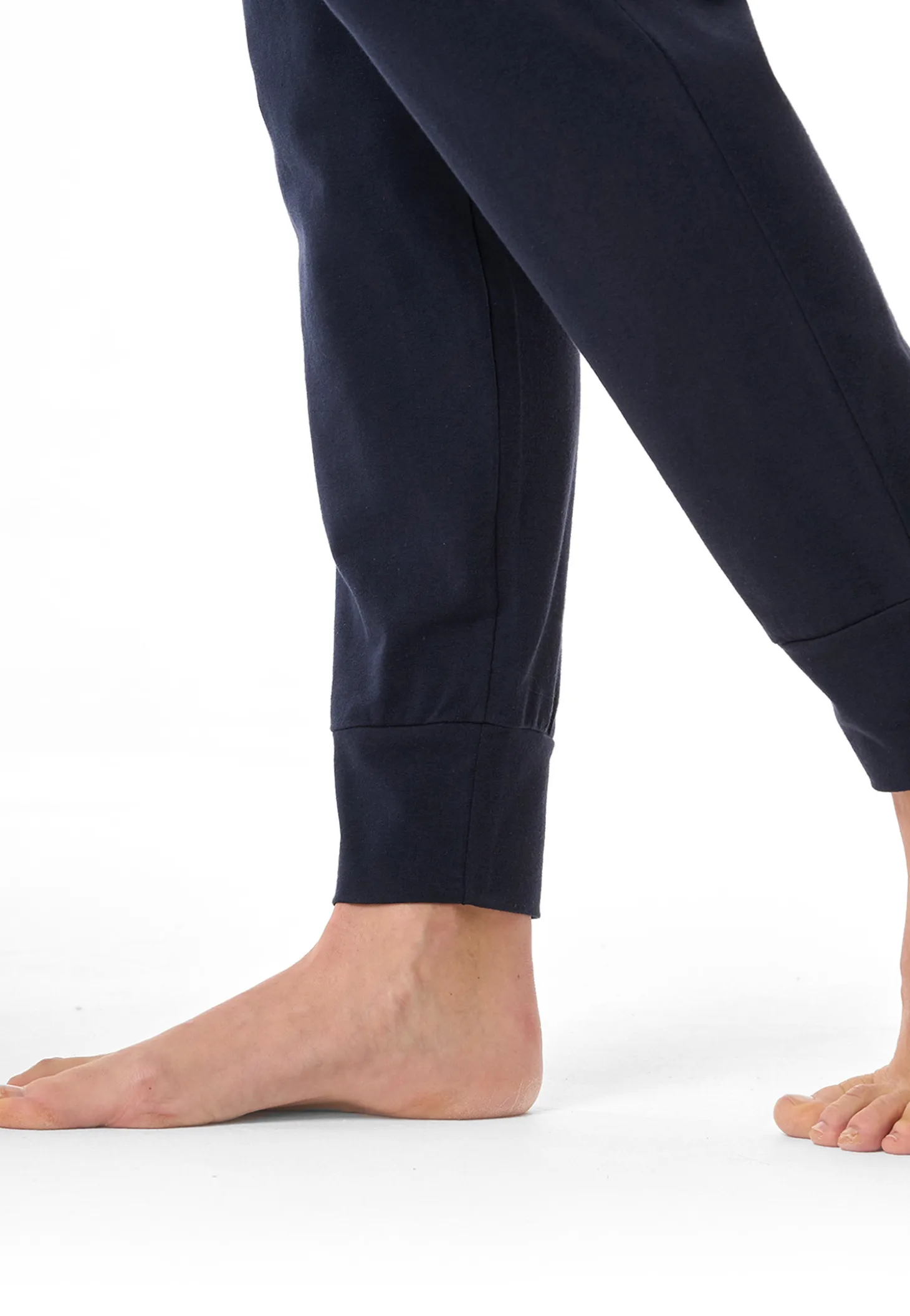 Hose lang Bündchen dunkelblau - Mix+Relax