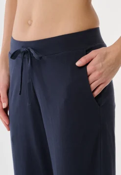 Hose lang Bündchen dunkelblau - Mix+Relax