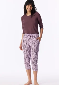 Hose 3/4 lang Bündchen Federn multicolor - Mix+Relax