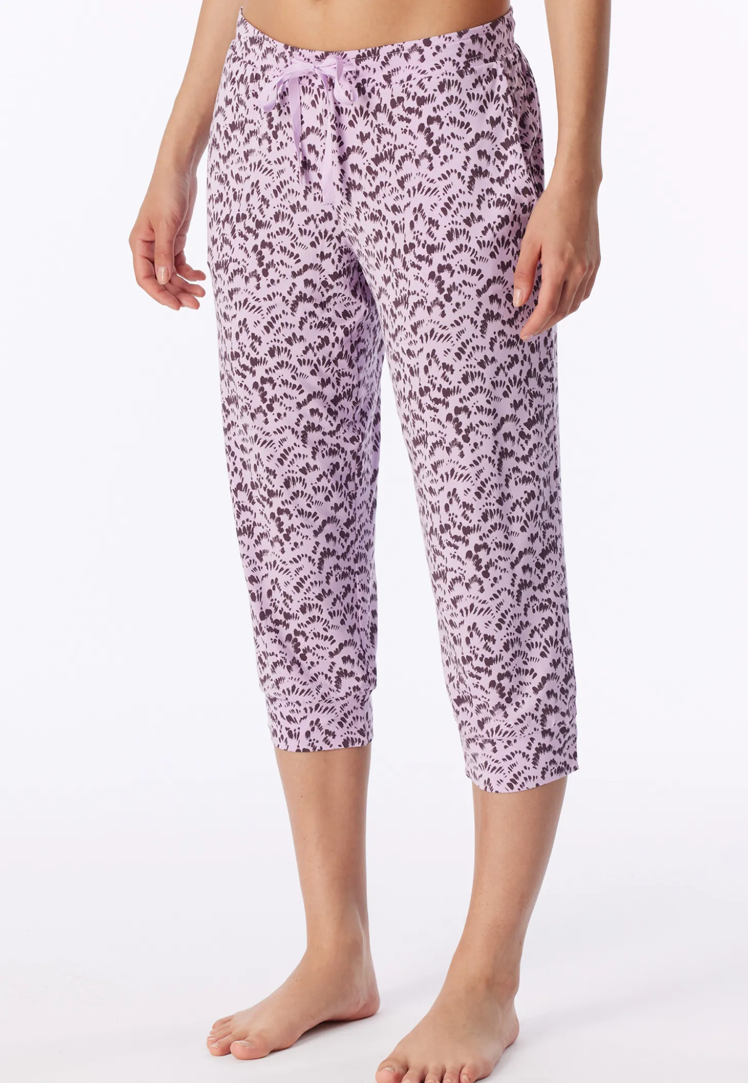 Hose 3/4 lang Bündchen Federn multicolor - Mix+Relax