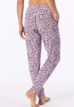 Hose lang Bündchen Federn multicolor - Mix+Relax