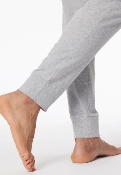 Hose lang Bündchen grau meliert - Mix+Relax