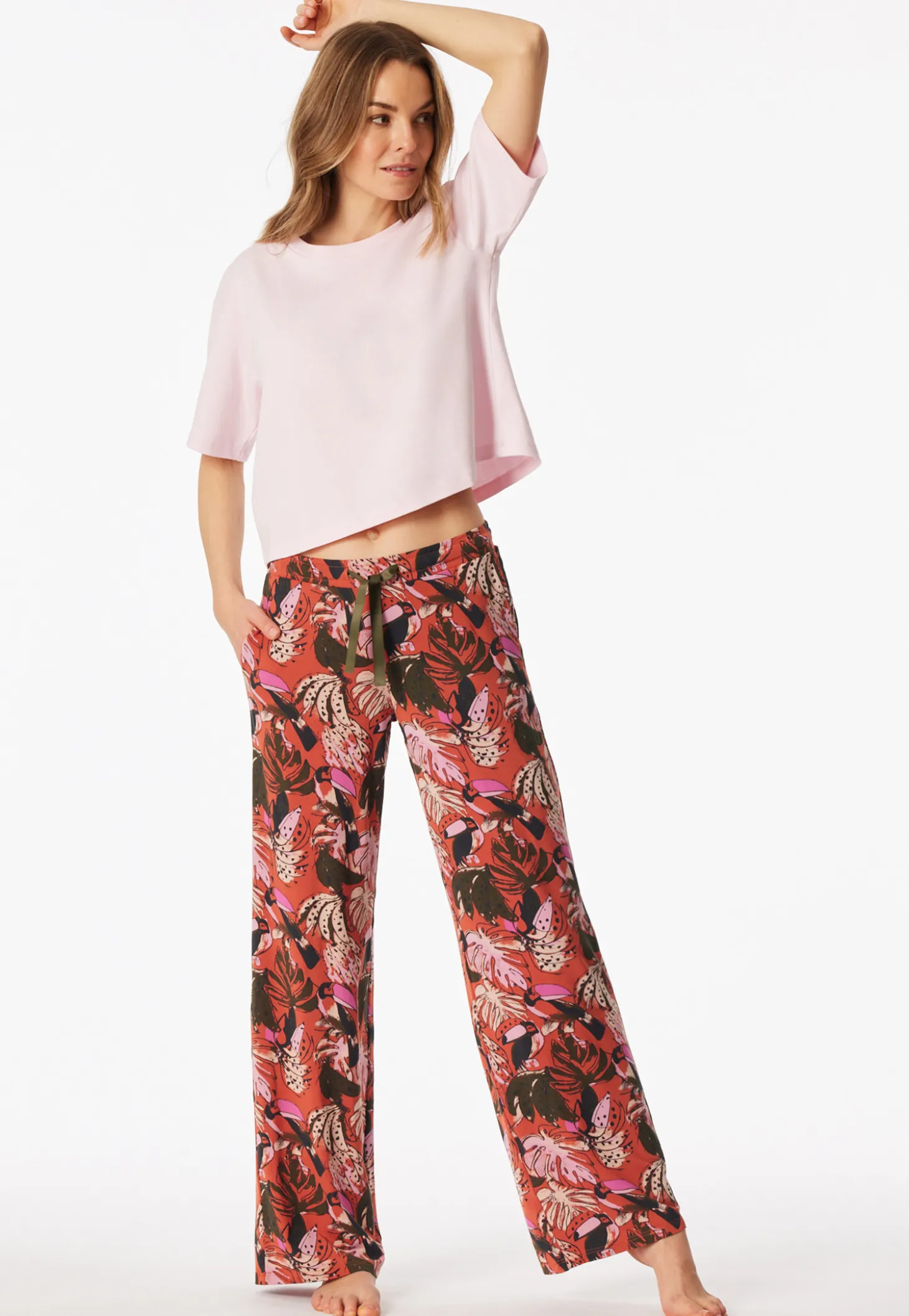 Hose lang Dschungel terracotta - Mix+Relax