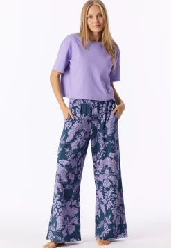 Hose lang Heavy Single Jersey Blumen multicolor - Mix+Relax