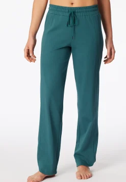 Hose lang merzerisierter Interlock grün - Mix+Relax