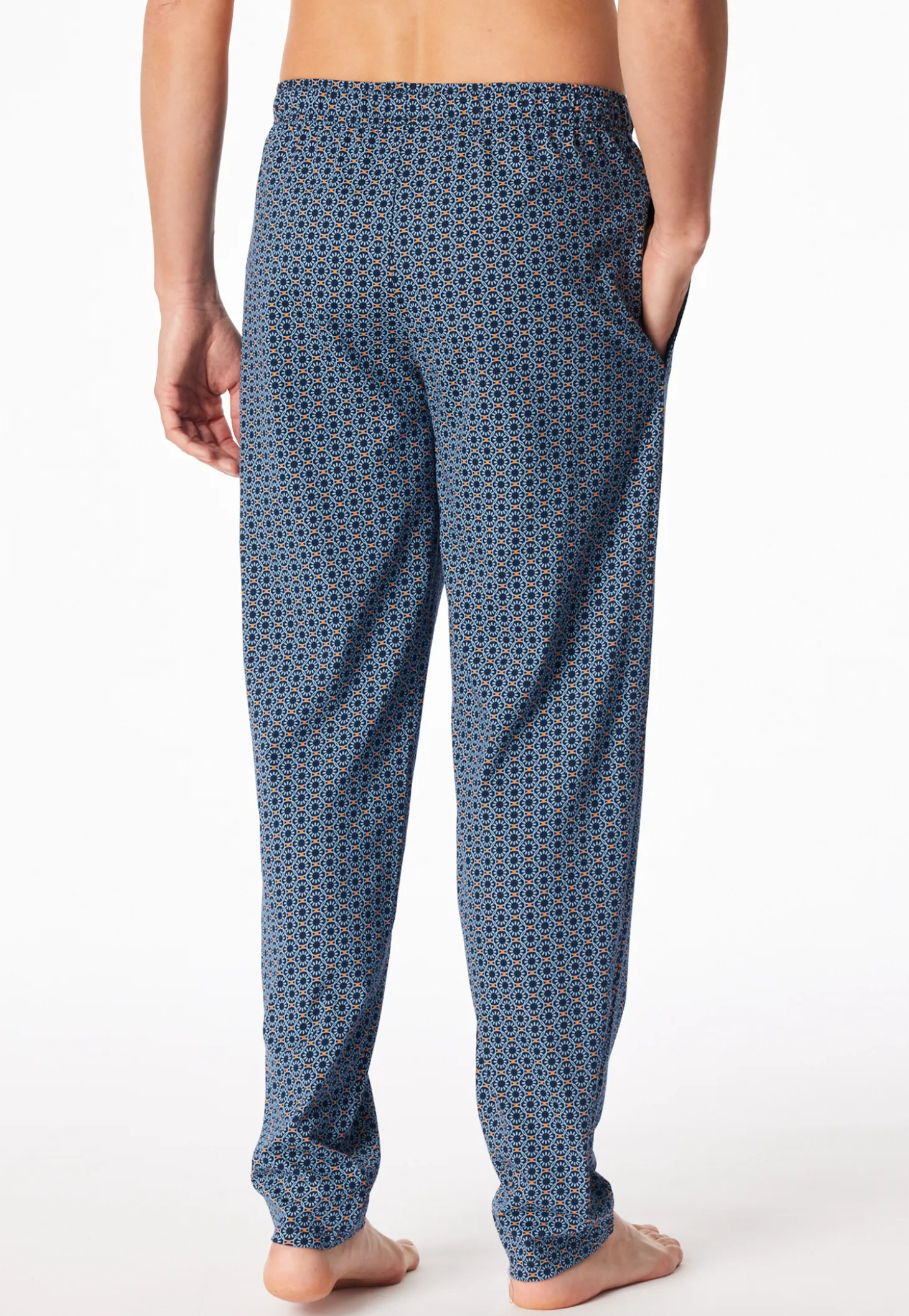 Hose lang pacific blue bedruckt - Mix+Relax