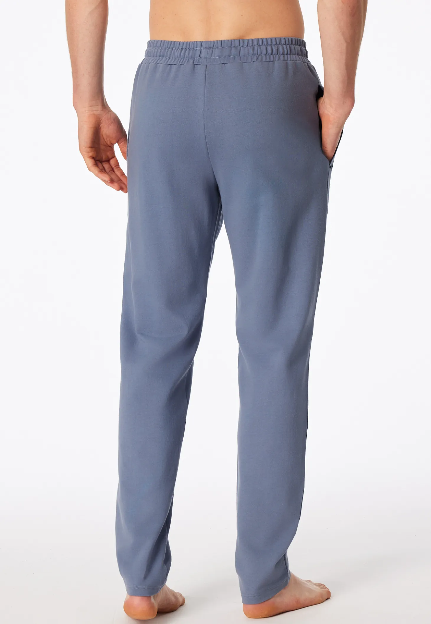 Hose lang Sweat-Qualität blaugrau - Mix+Relax
