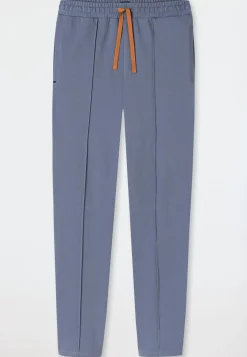 Hose lang Sweat-Qualität blaugrau - Mix+Relax