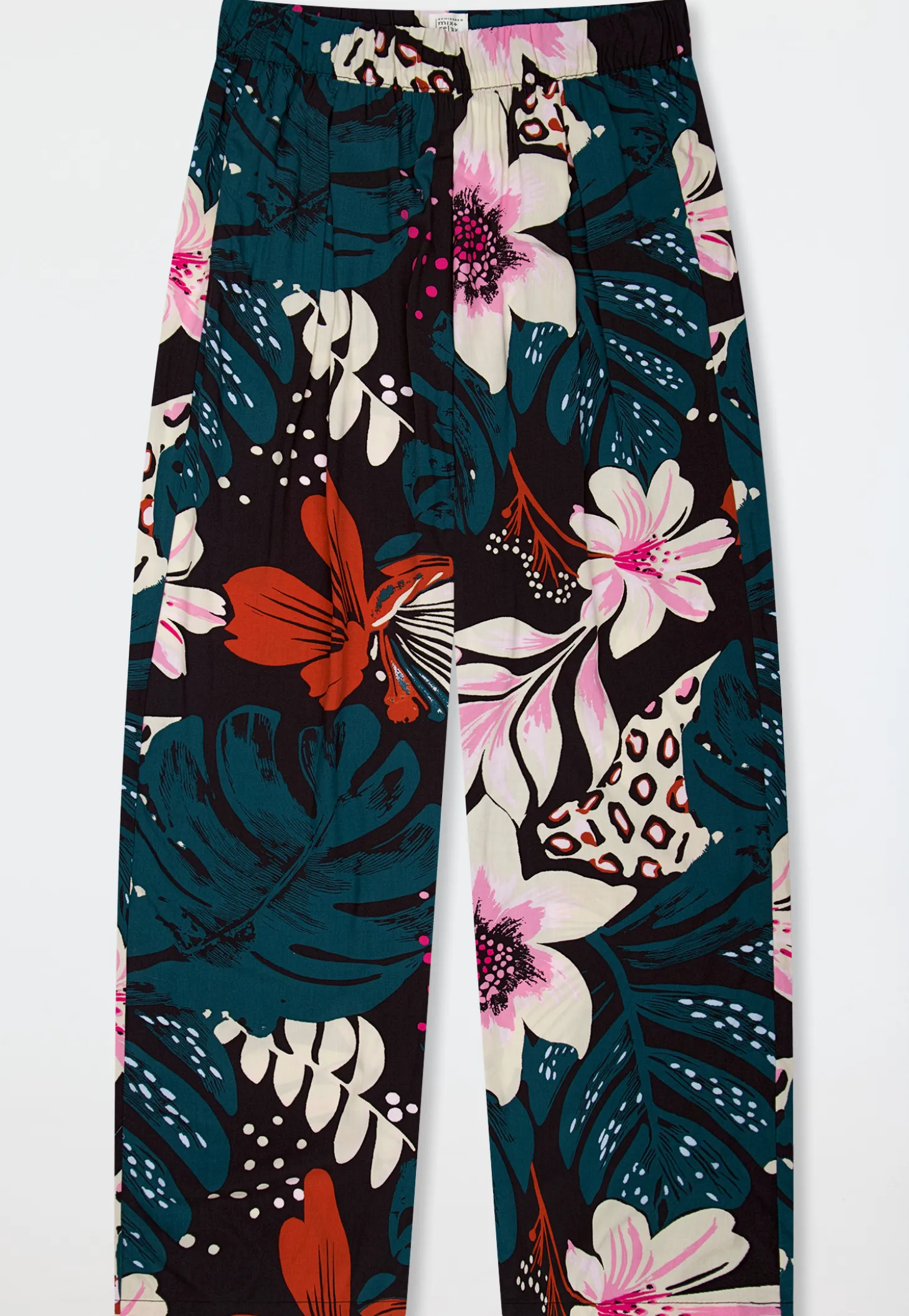 Hose lang Viskose-Webware Blumen multicolor Mix+Relax