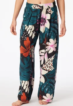 Hose lang Viskose-Webware Blumen multicolor Mix+Relax