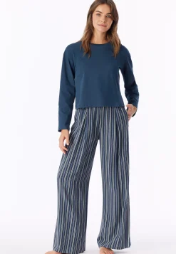 Hose lang Viskose-Webware Streifen multicolor Mix+Relax