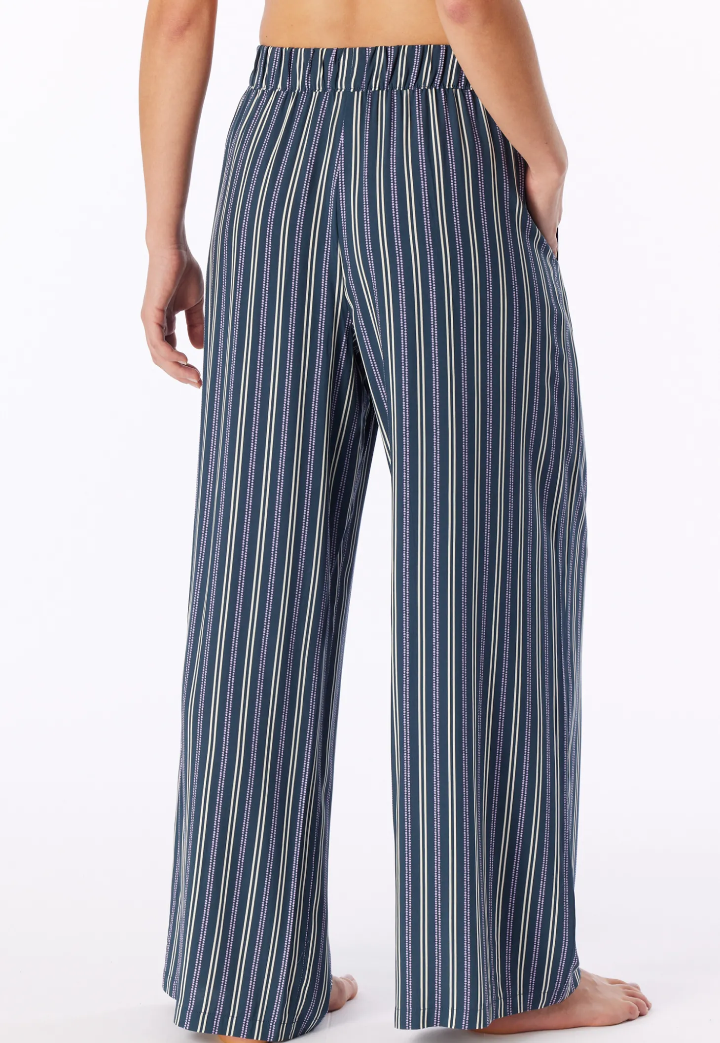 Hose lang Viskose-Webware Streifen multicolor Mix+Relax