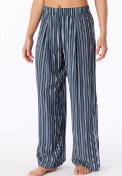 Hose lang Viskose-Webware Streifen multicolor Mix+Relax