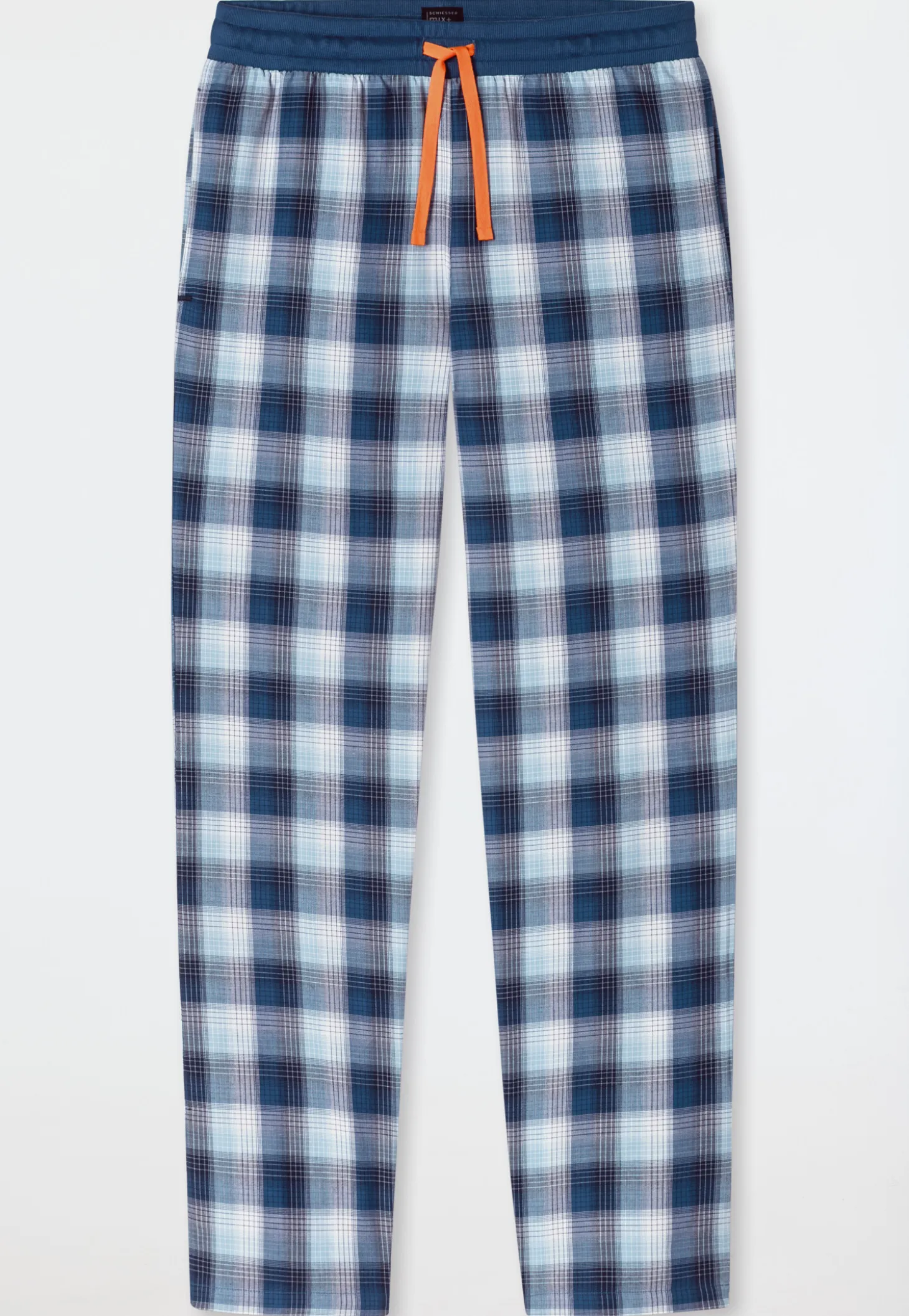 Hose lang Webware pacific blue kariert - Mix+Relax
