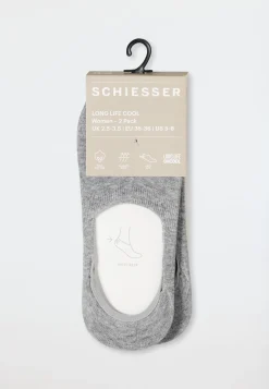 Inshoe-Damensocken 2er-Pack silbergrau meliert - Long Life Cool