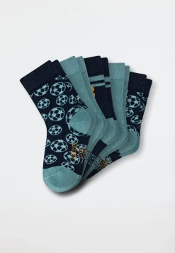 Jungensocken 5er-Pack Fußball mehrfarbig - Legwear Kids
