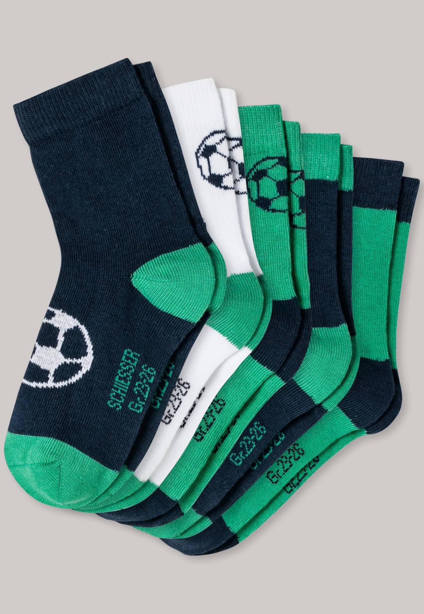 Jungensocken 5er-Pack mehrfarbig - Fußball