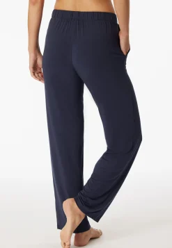 Loungehose lang Modal Marlene-Schnitt blau - Mix+Relax