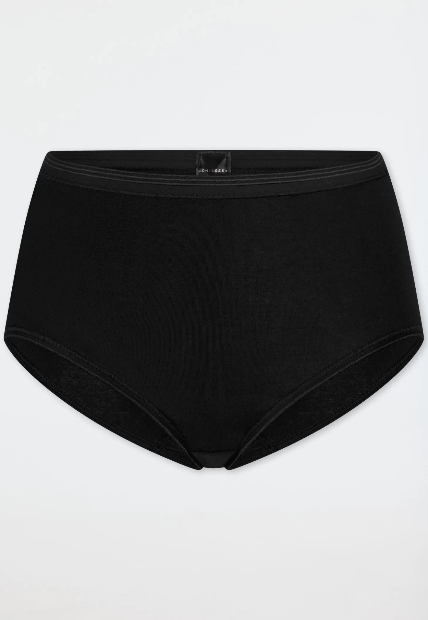 Midi-Slip Feinripp schwarz - Luxury