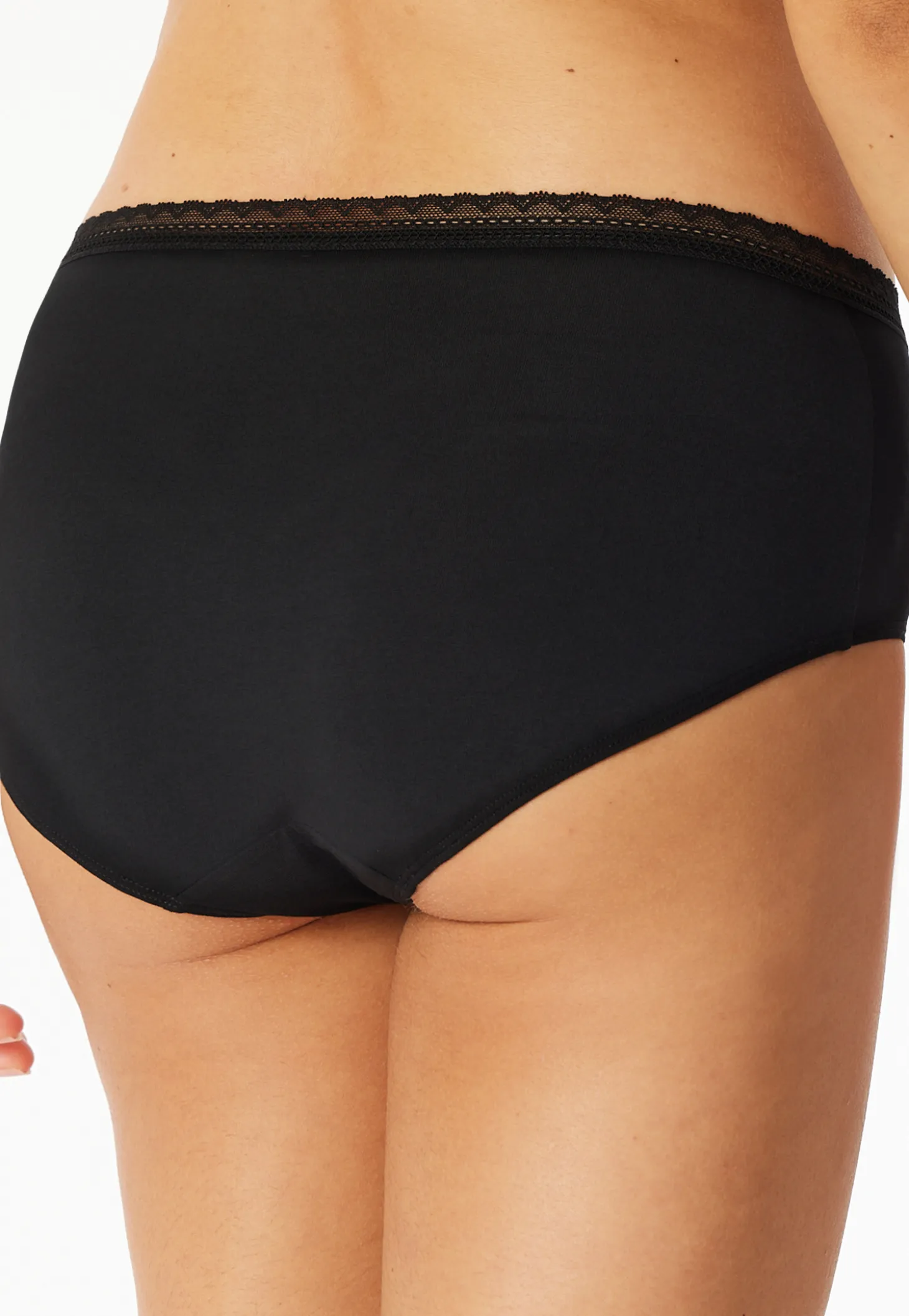 Midi-Slips 3er-Pack Spitze schwarz - Modern Multipacks