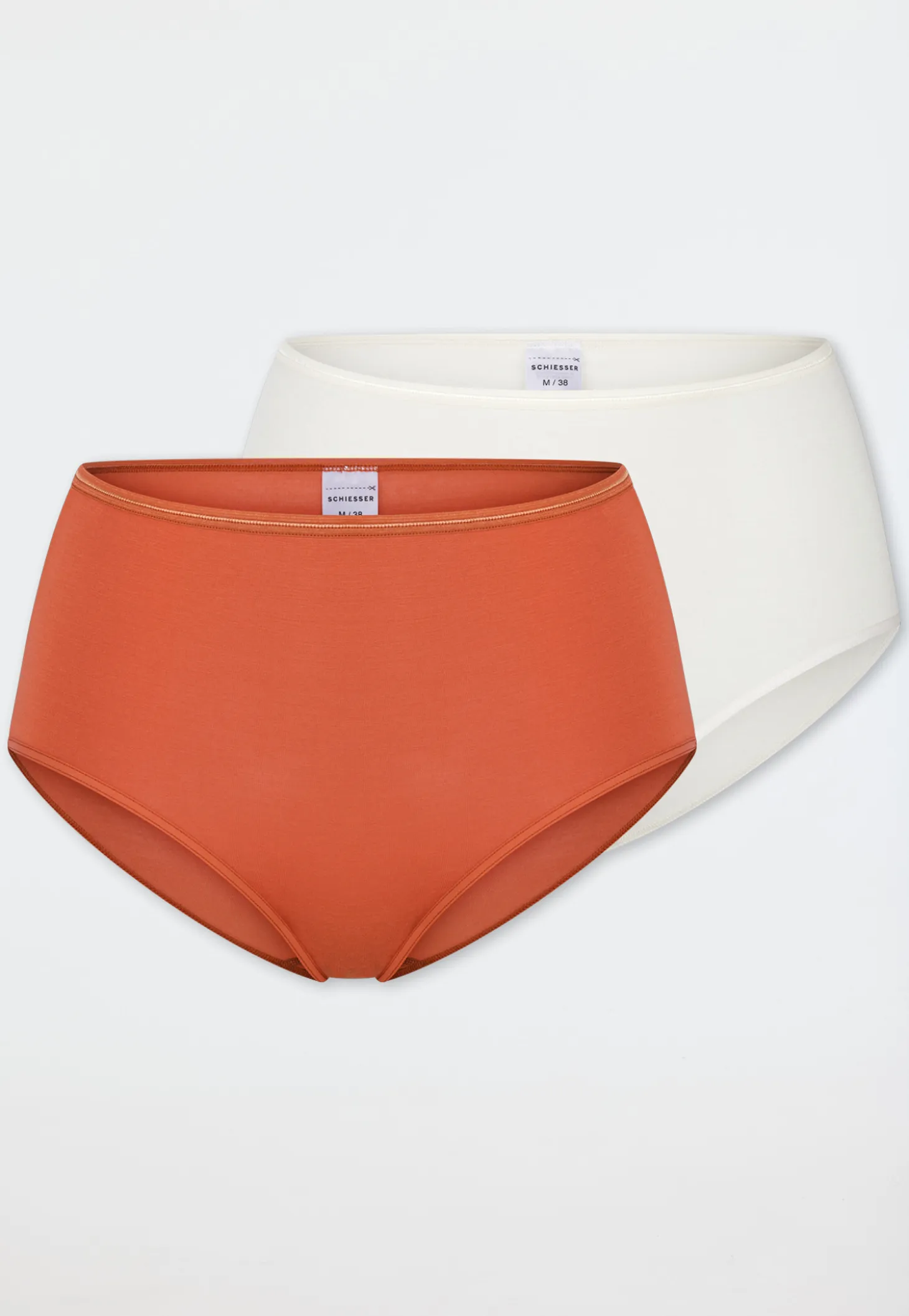 Midi Slips 2er-Pack terracotta/ creme - Modal Essentials