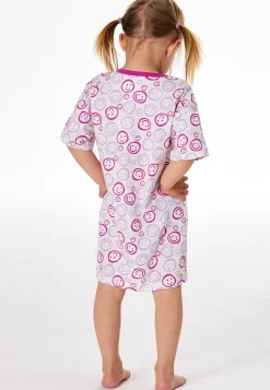 Nachthemd kurzarm Smileys off-white - Kids Nightwear