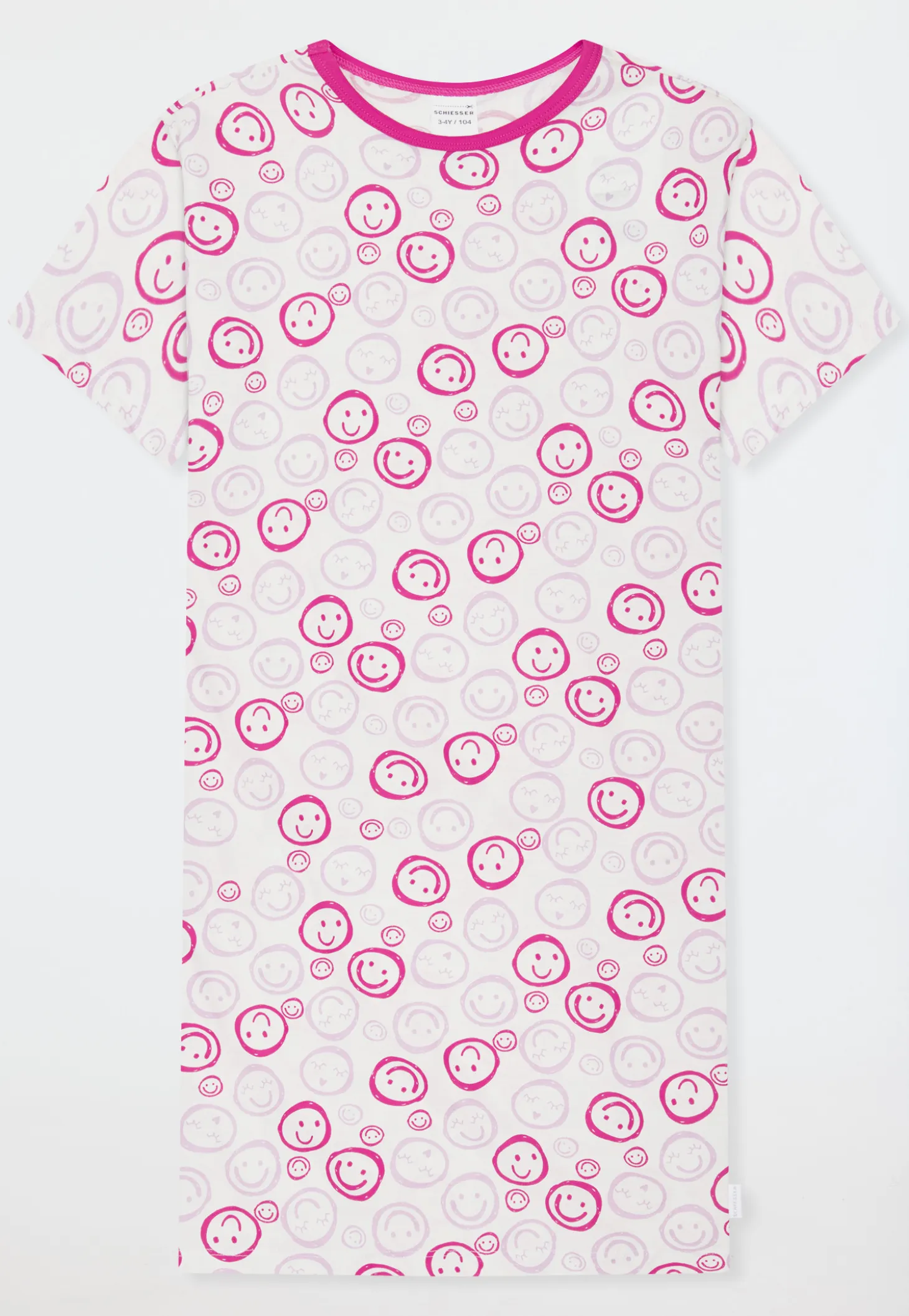 Nachthemd kurzarm Smileys off-white - Kids Nightwear
