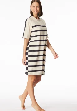 Nachthemd kurzarm Streifen pearl - Casual Nightwear