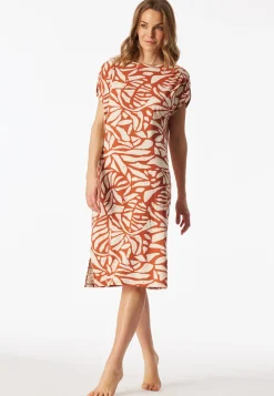 Nachthemd kurzarm terracotta - Selected Premium