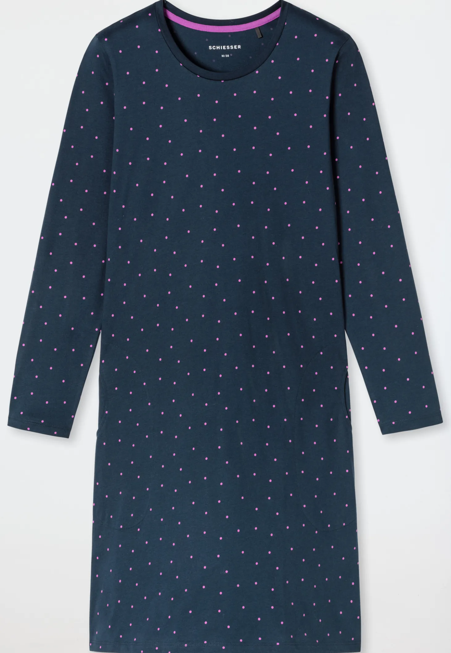 Nachthemd langarm Punkte ultra violett - Casual Essentials
