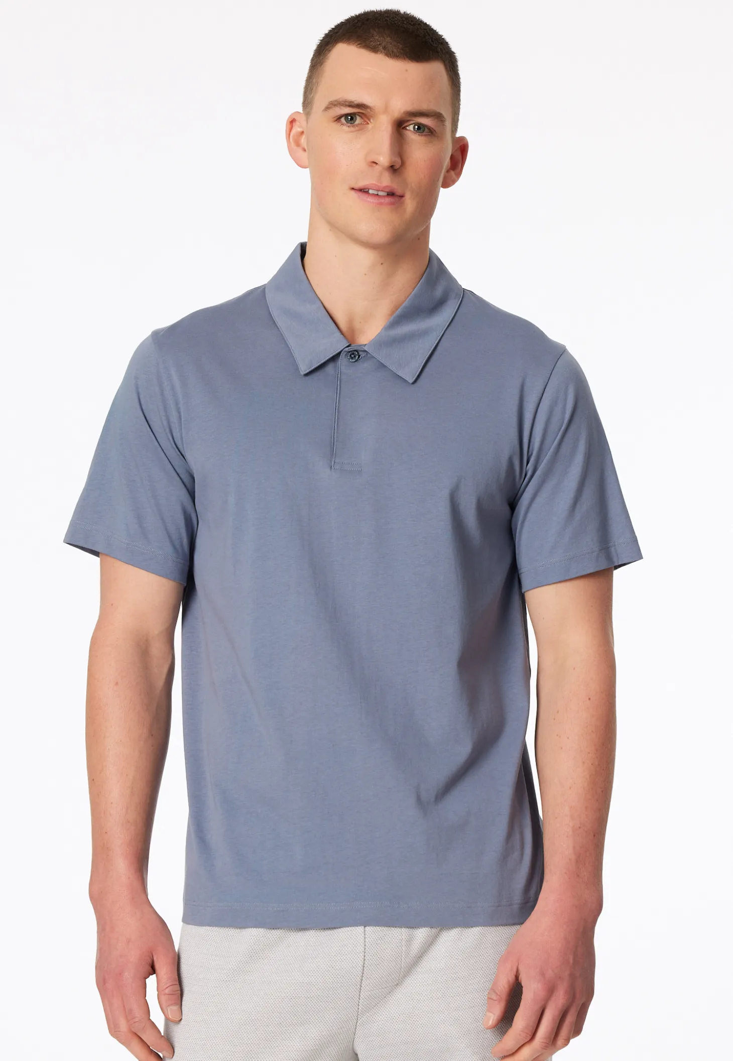 Poloshirt Jersey blaugrau - Mix+Relax