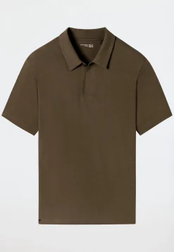 Poloshirt Jersey oliv - Mix+Relax