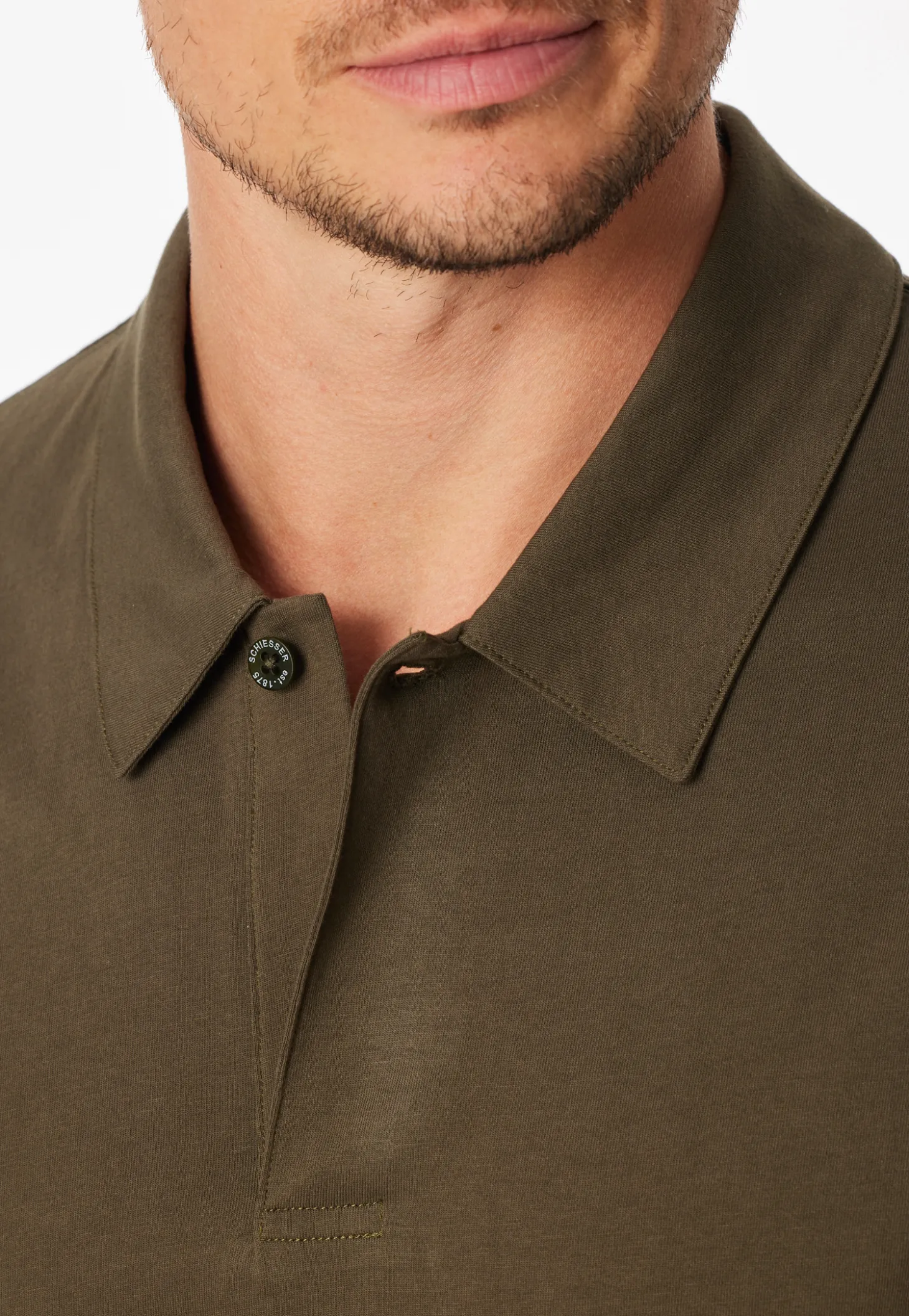 Poloshirt Jersey oliv - Mix+Relax