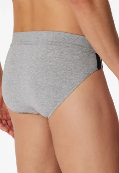Rio-Slips 3er-Pack Organic Cotton Streifen grau-meliert - 95/5