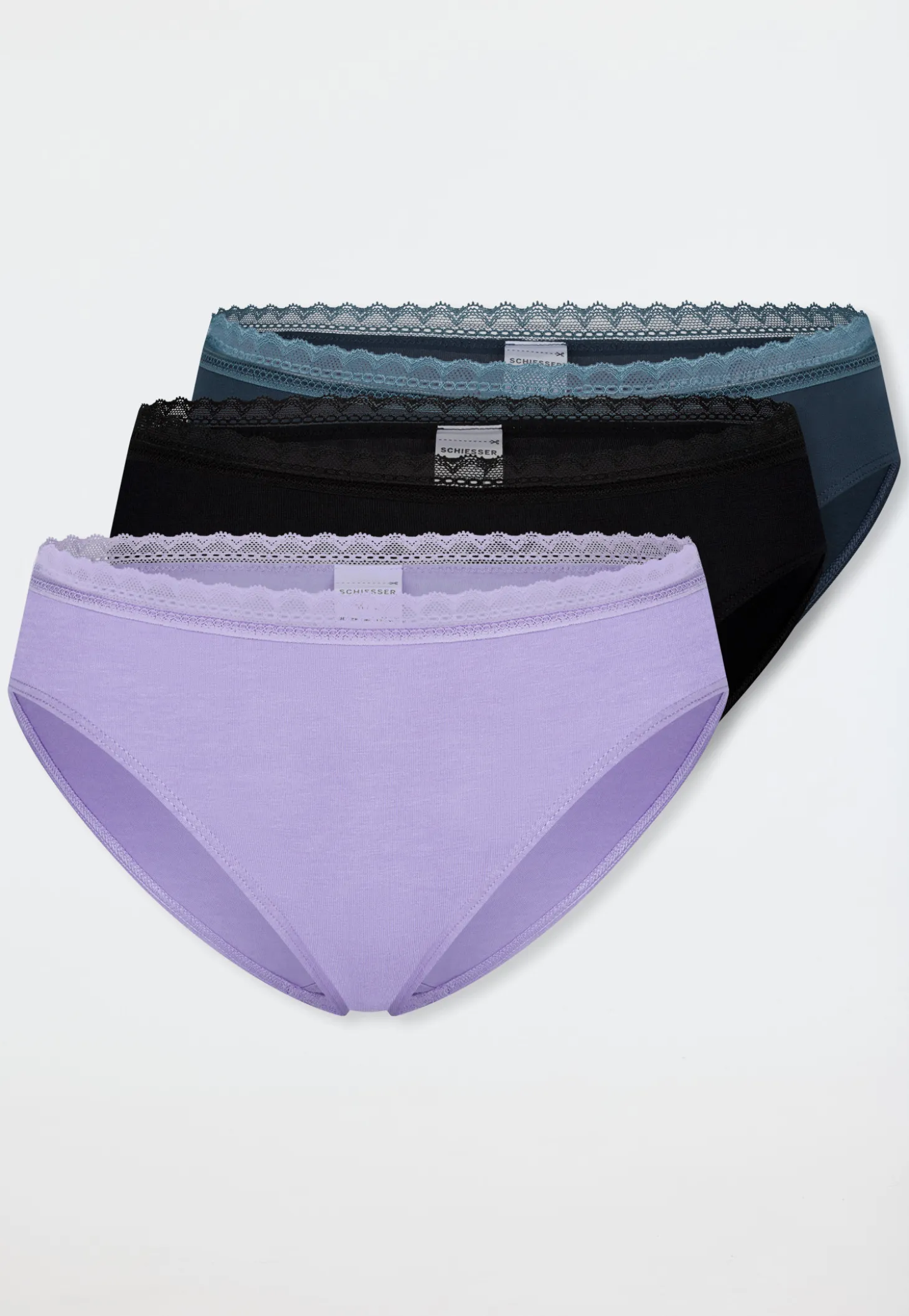 Rio-Slips 3er-Pack Spitze mehrfarbig - Modern Multipacks