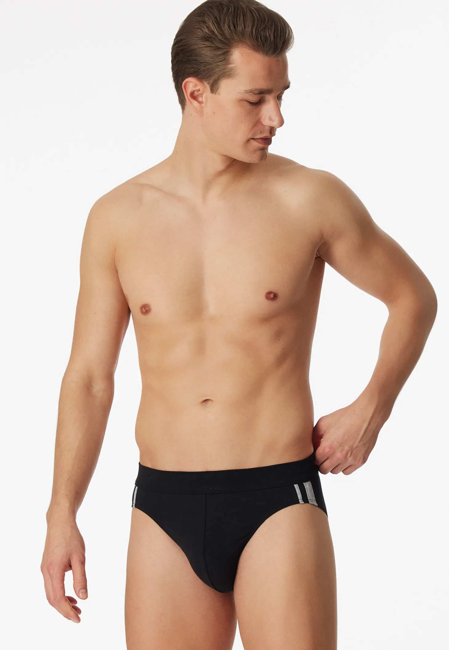 Rio-Slips 3er-Pack Streifen schwarz - 95/5