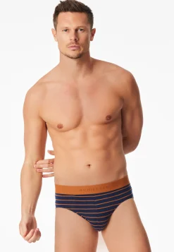 Rio-Slips 3er-Pack uni/gestreift dunkelblau - 95/5