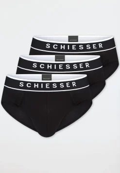 Rio-Slips 3er-Pack Webgummibund schwarz - 95/5