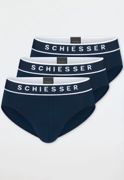 Rio-Slips 3er-Pack Webgummibund dunkelblau - 95/5