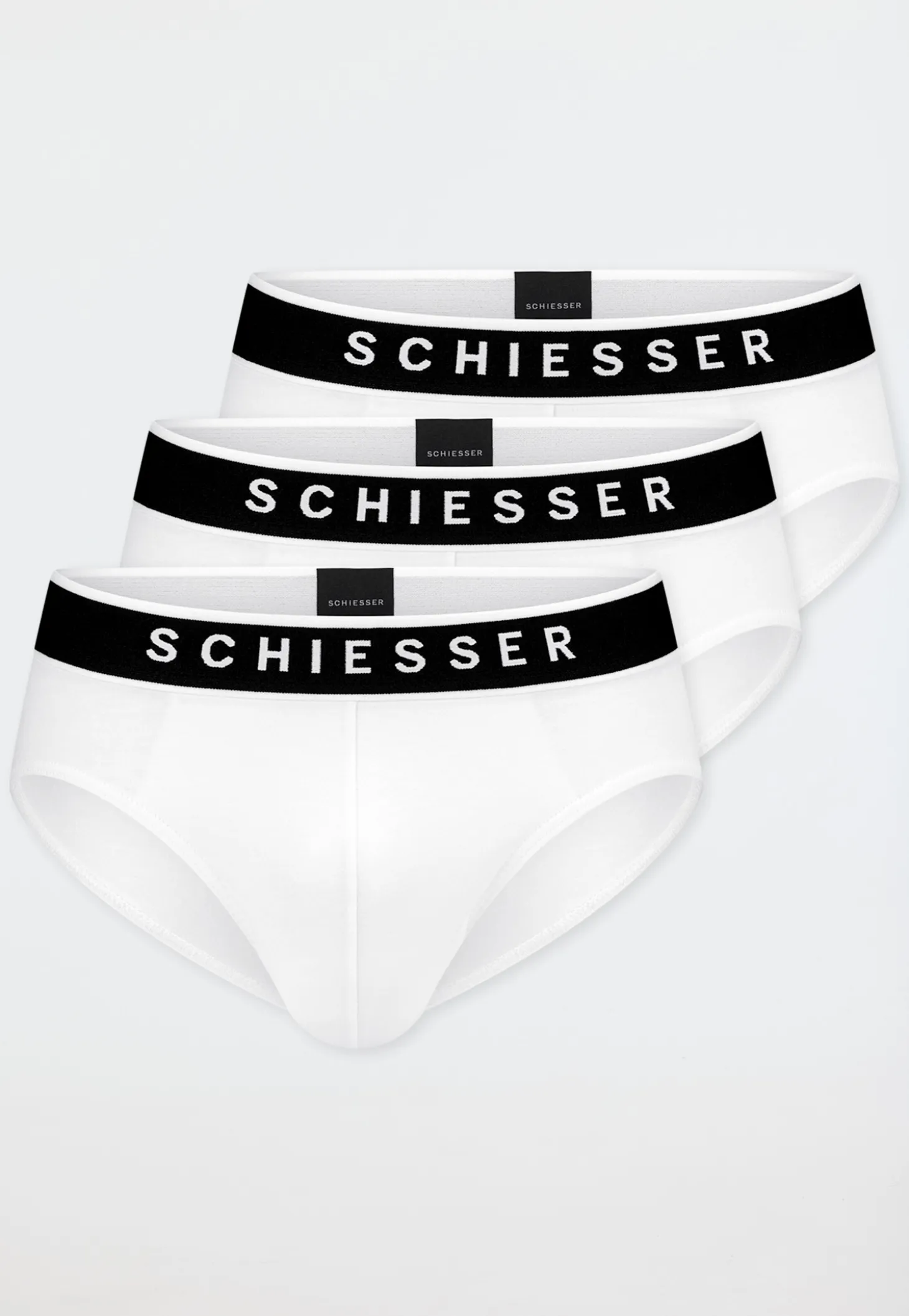 Rio-Slips 3er-Pack Webgummibund weiß - 95/5