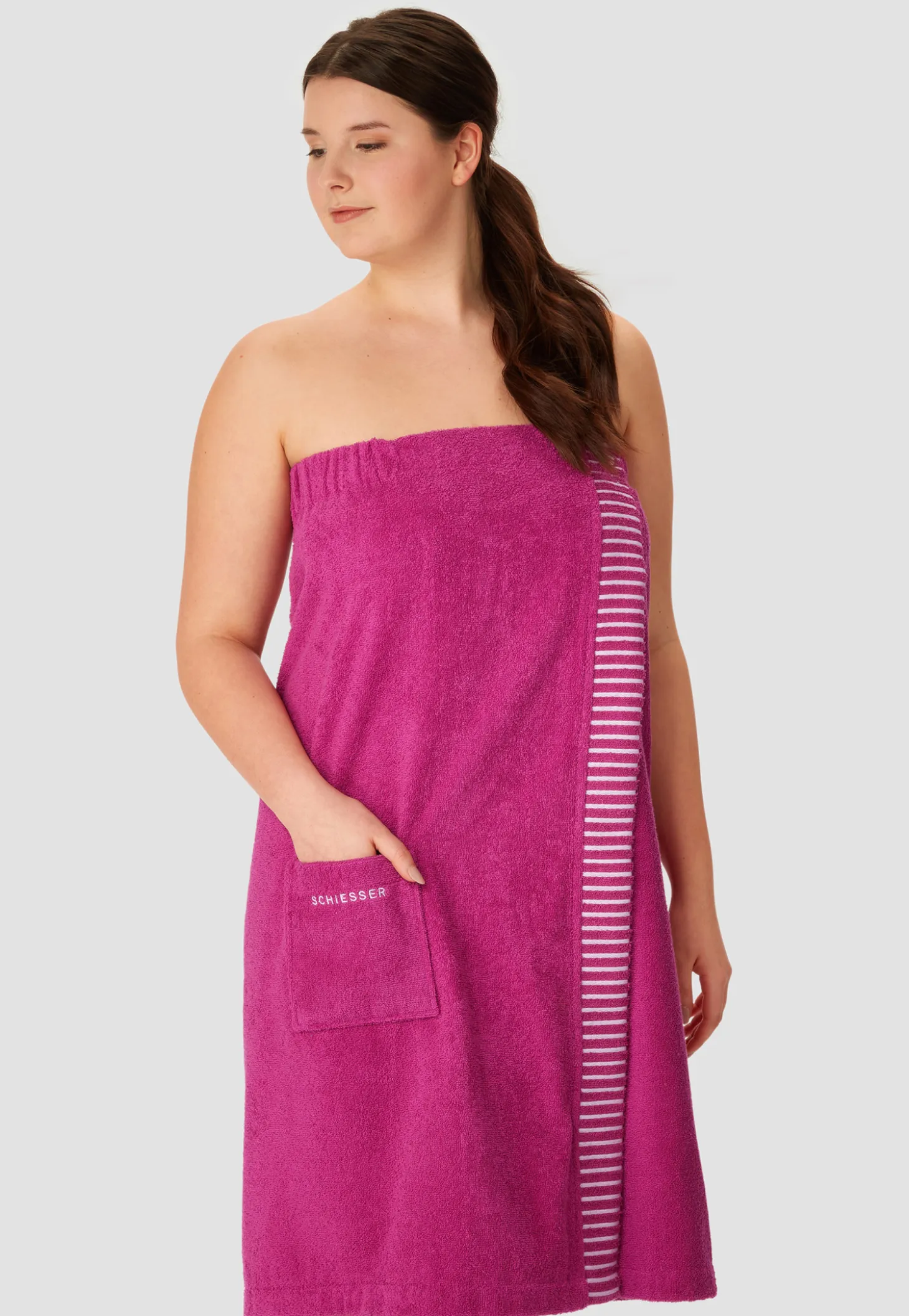 Sauna-Handtuch Knöpfe fuchsia - SCHIESSER Home