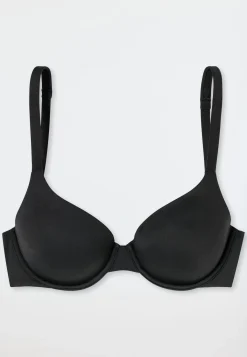 Schalen-BH mit Bügel und gleitenden Cups schwarz - Unique Micro