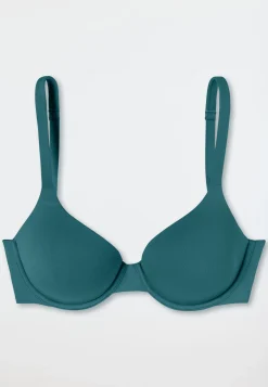 Schalen-BH mit Bügel und gleitenden Cups grün - Unique Micro