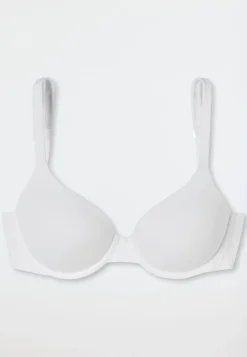Schalen-BH mit Bügel und gleitenden Cups weiß - Unique Micro