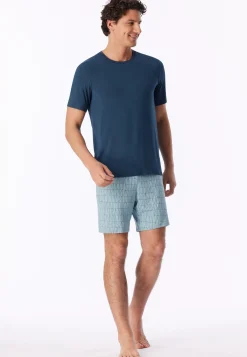 Schlafanzug kurz deep blue - Long Life Soft