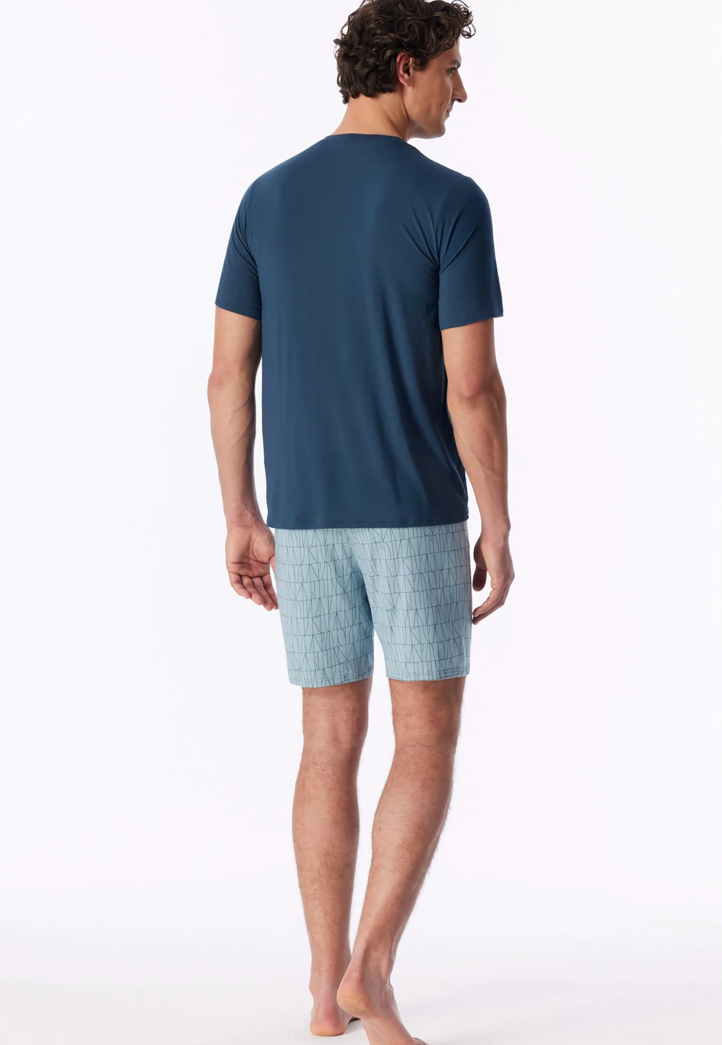 Schlafanzug kurz deep blue - Long Life Soft