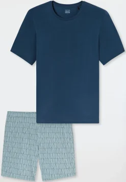 Schlafanzug kurz deep blue - Long Life Soft