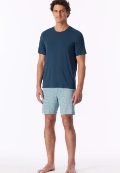 Schlafanzug kurz deep blue - Long Life Soft