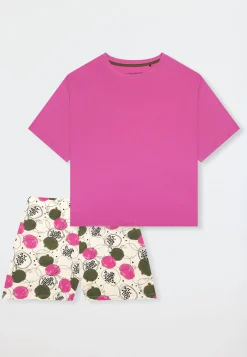 Schlafanzug kurz Granatapfel fuchsia - Casual Fashion